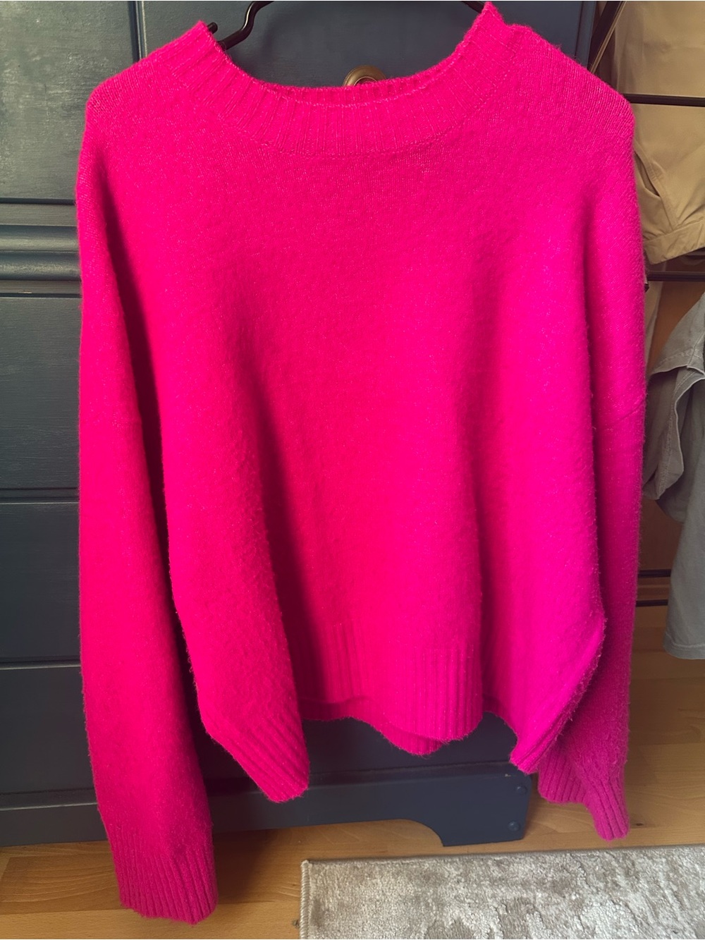 Zara Pink Crewneck Knit Sweater